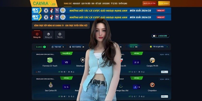 Xem Trực Tiếp Bóng Đá Cakhia TV – Tỷ Lệ Kèo