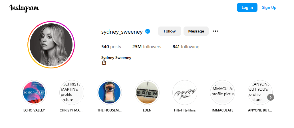 Sidney Sweeney's measurements
